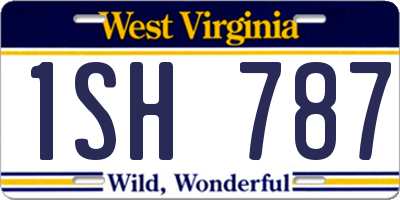 WV license plate 1SH787