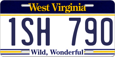 WV license plate 1SH790