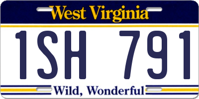 WV license plate 1SH791