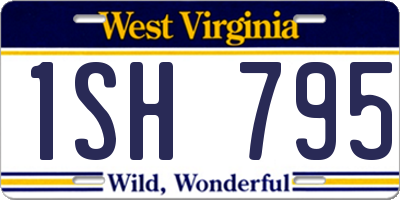 WV license plate 1SH795
