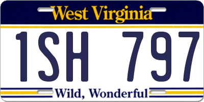WV license plate 1SH797