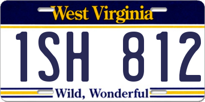 WV license plate 1SH812
