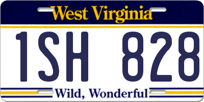 WV license plate 1SH828