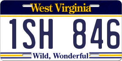 WV license plate 1SH846