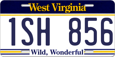 WV license plate 1SH856