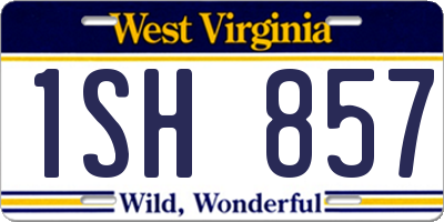 WV license plate 1SH857
