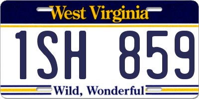 WV license plate 1SH859