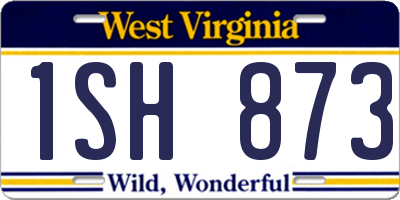WV license plate 1SH873