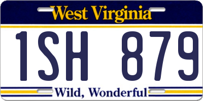 WV license plate 1SH879