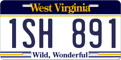 WV license plate 1SH891
