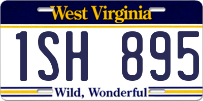 WV license plate 1SH895
