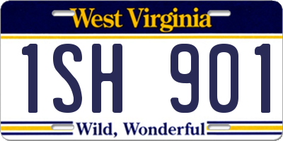 WV license plate 1SH901