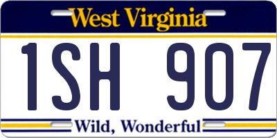 WV license plate 1SH907