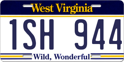 WV license plate 1SH944