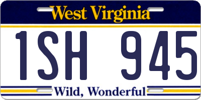 WV license plate 1SH945
