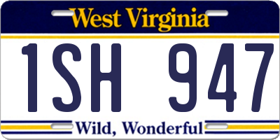 WV license plate 1SH947