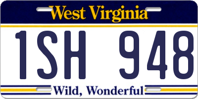 WV license plate 1SH948