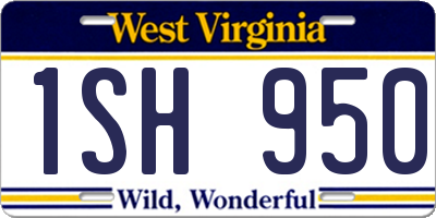 WV license plate 1SH950