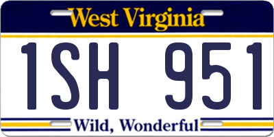 WV license plate 1SH951
