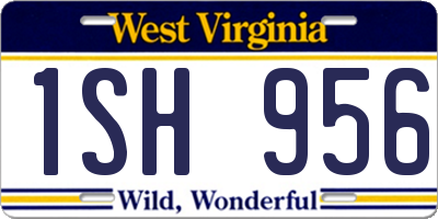 WV license plate 1SH956