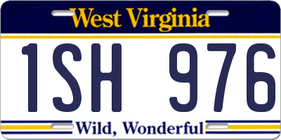 WV license plate 1SH976