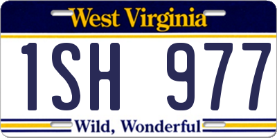 WV license plate 1SH977