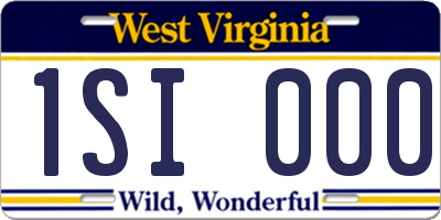 WV license plate 1SI000