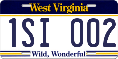 WV license plate 1SI002
