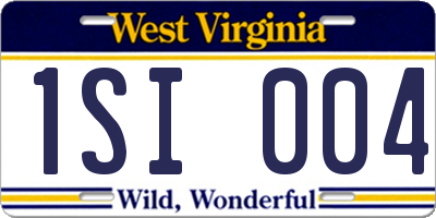 WV license plate 1SI004