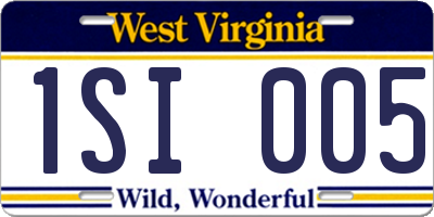 WV license plate 1SI005