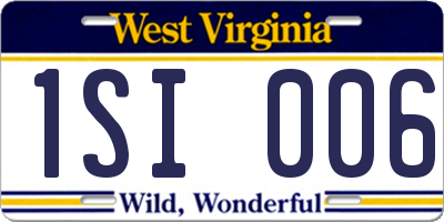 WV license plate 1SI006
