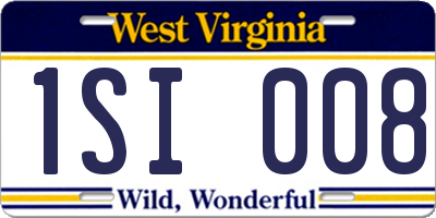 WV license plate 1SI008