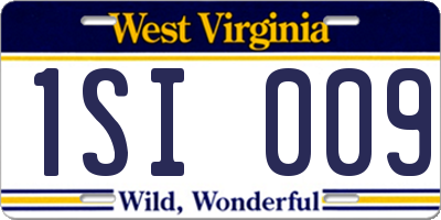 WV license plate 1SI009