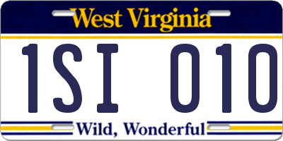 WV license plate 1SI010