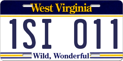 WV license plate 1SI011