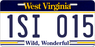 WV license plate 1SI015