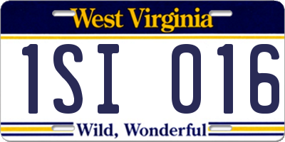 WV license plate 1SI016