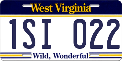 WV license plate 1SI022