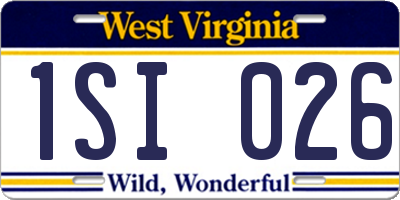 WV license plate 1SI026