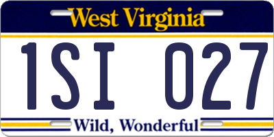 WV license plate 1SI027