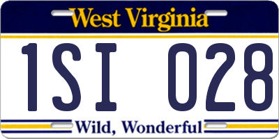 WV license plate 1SI028