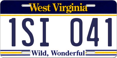 WV license plate 1SI041