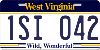 WV license plate 1SI042