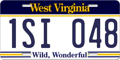 WV license plate 1SI048