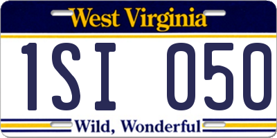 WV license plate 1SI050