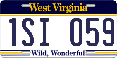 WV license plate 1SI059