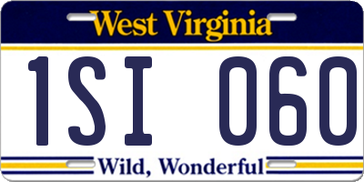 WV license plate 1SI060