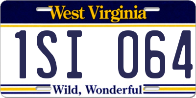 WV license plate 1SI064