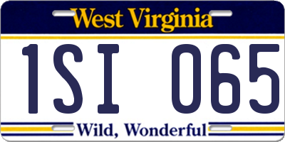 WV license plate 1SI065