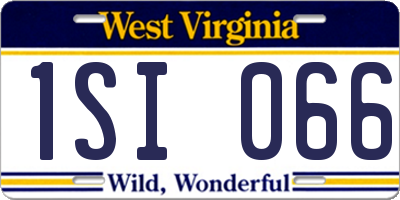 WV license plate 1SI066